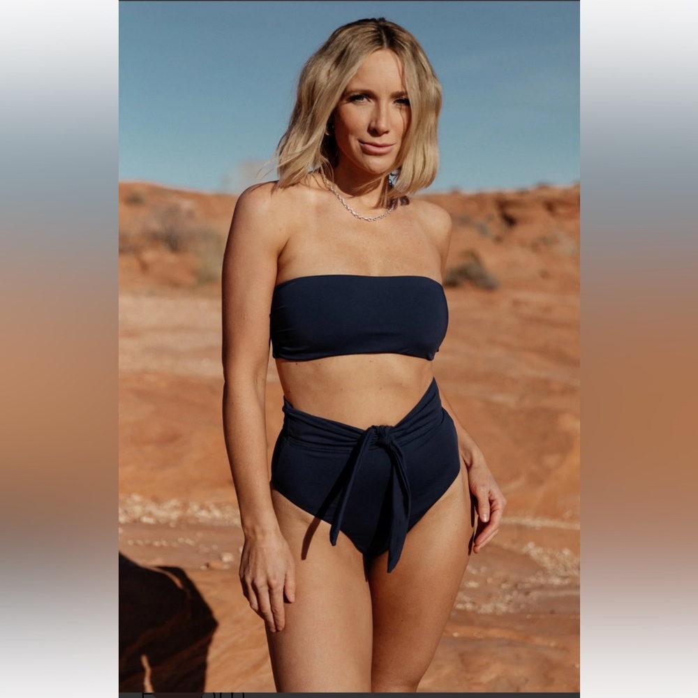 Baltic Born Navy Strapless Bikini Set